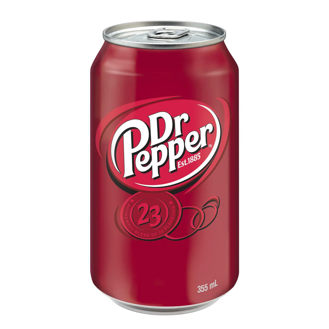 Dr. Pepper Soft Drink, Can, 355 ml